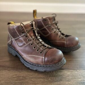 DR MARTENS Air Wair Brown Leather Cecil Boots